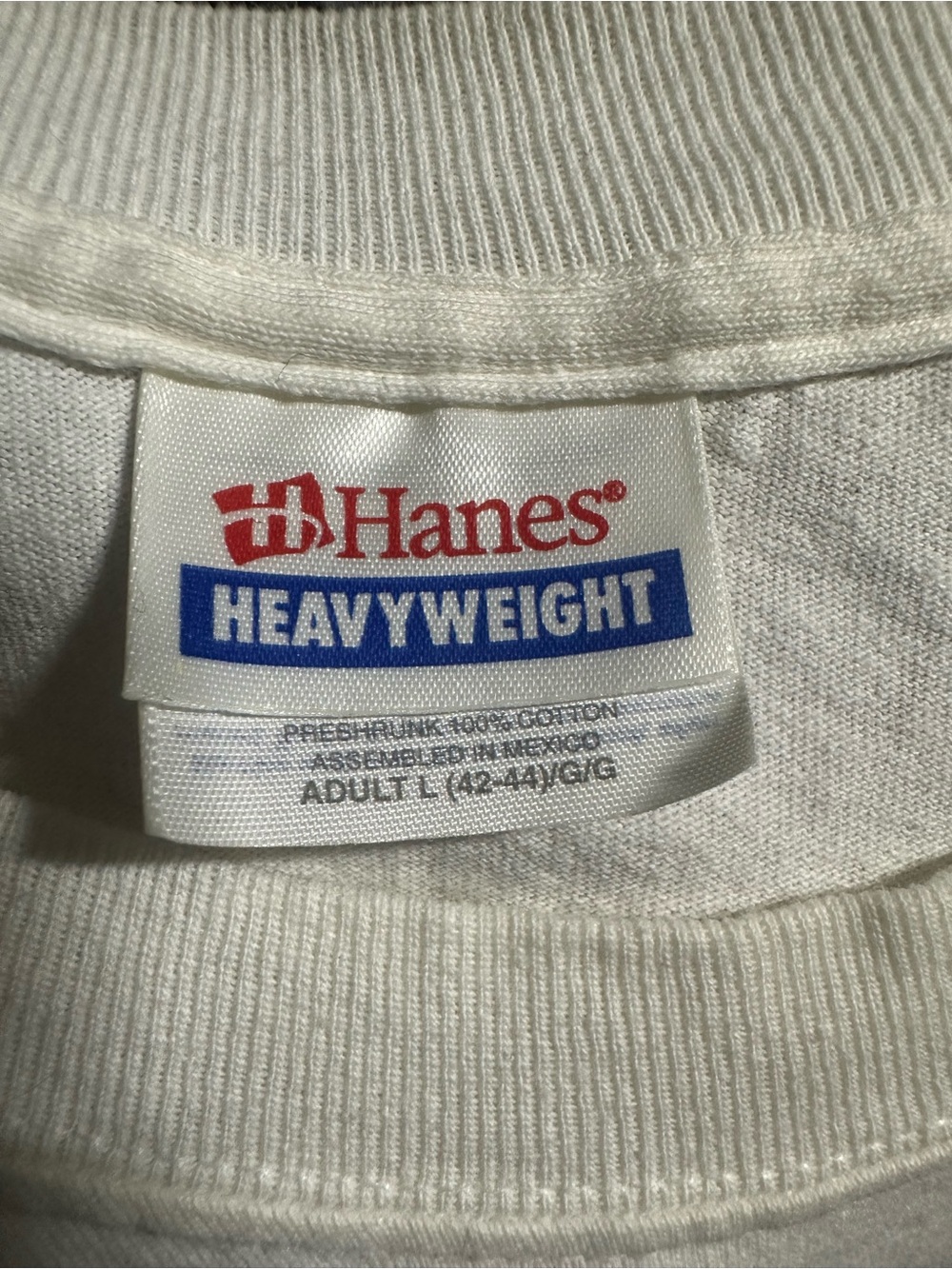 Hanes White Short-Sleeve Tee with Small Multicolor Chest Graphic - Picture 4 of 4